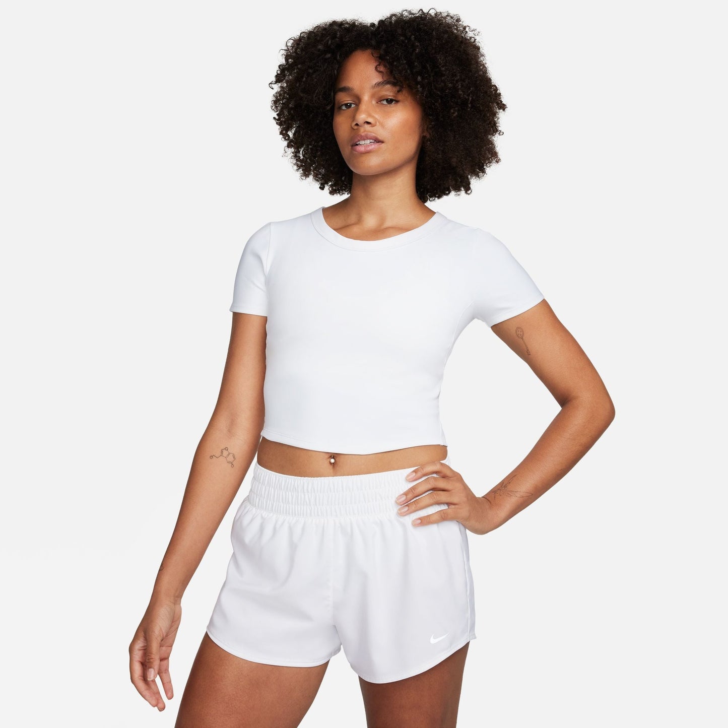  Women's Nike One Fitted Cropped Top - FN2804-100