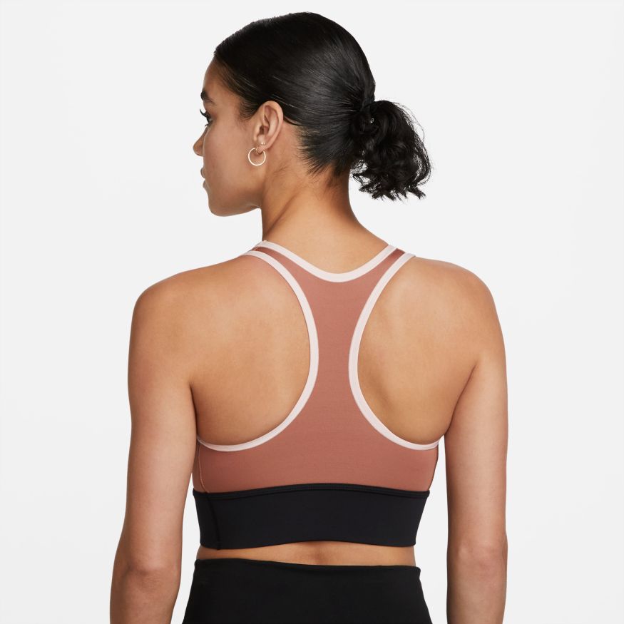  Women's Nike Longline Swoosh Bra - CZ4496-215