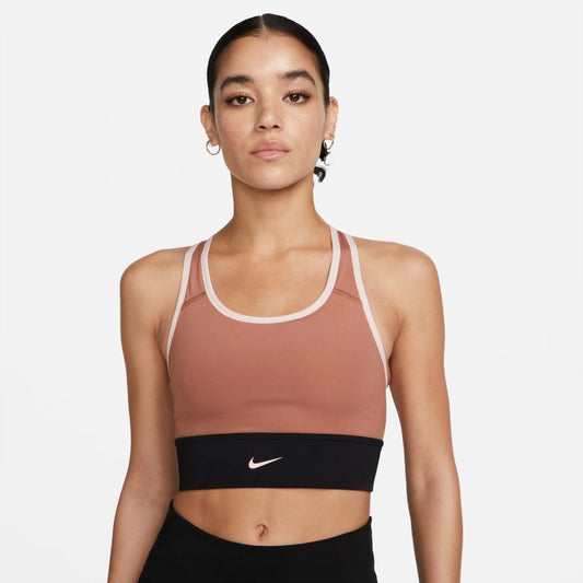  Women's Nike Longline Swoosh Bra - CZ4496-215