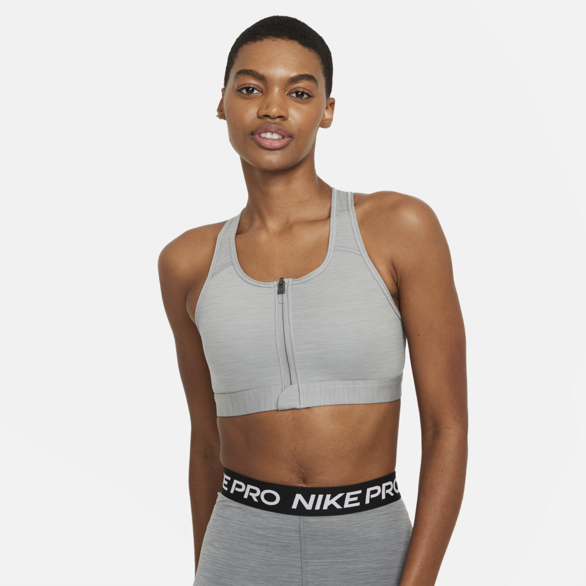  Women's Nike Swoosh Zip Sports Bra - DD1205-073