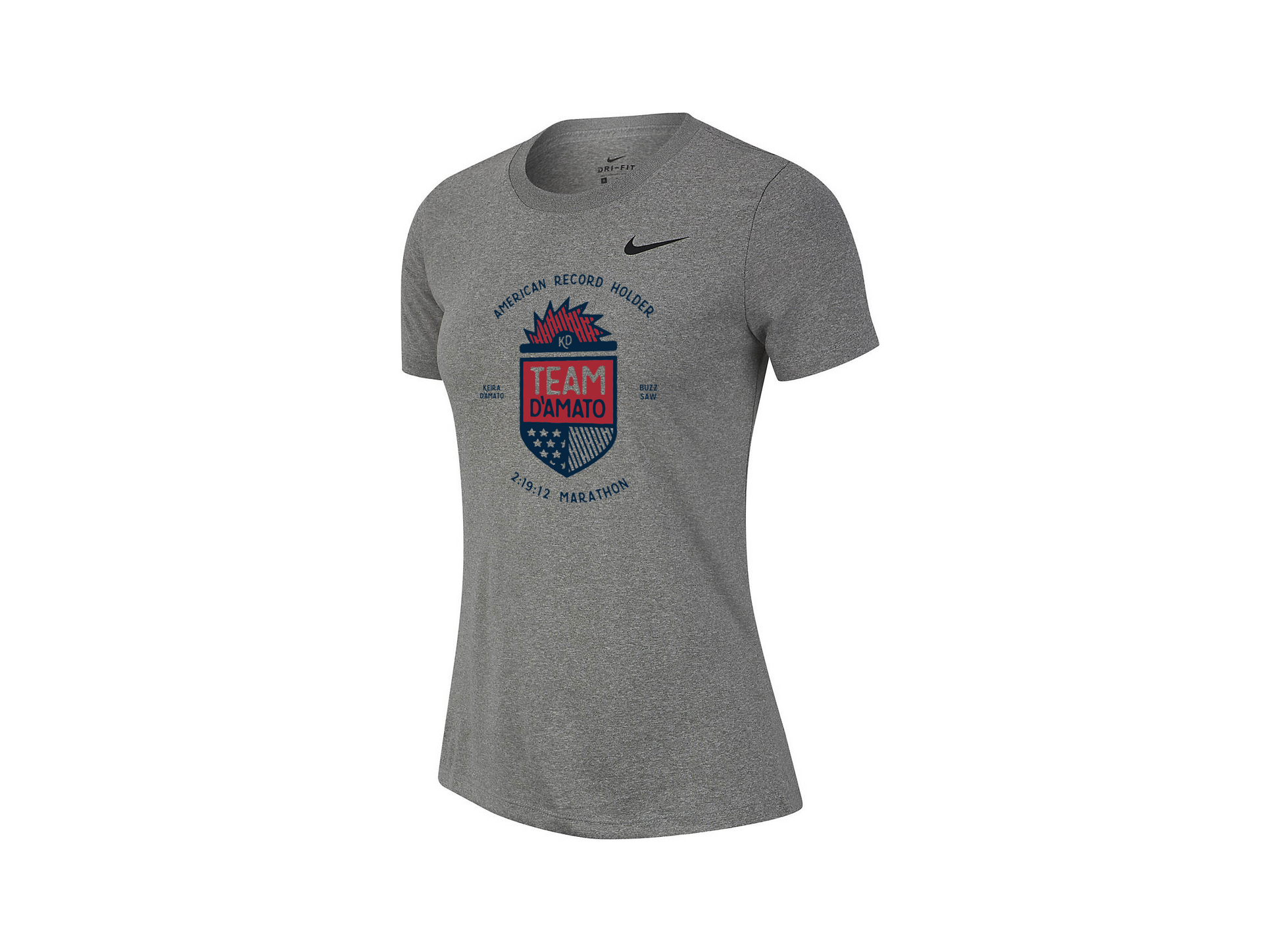  Women's Nike=PR= Team D'Amato Graphic Tee-WKEIRATEEGREY